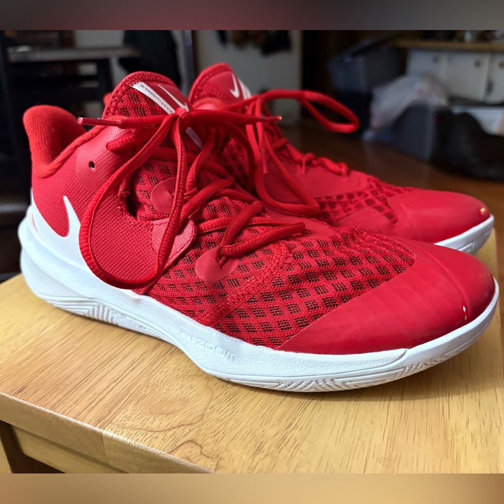 Nike Red Athletic Sneakers with White Swoosh